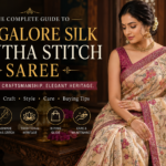 bangalore silk kantha stitch saree​