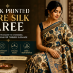 batik printed pure silk saree​