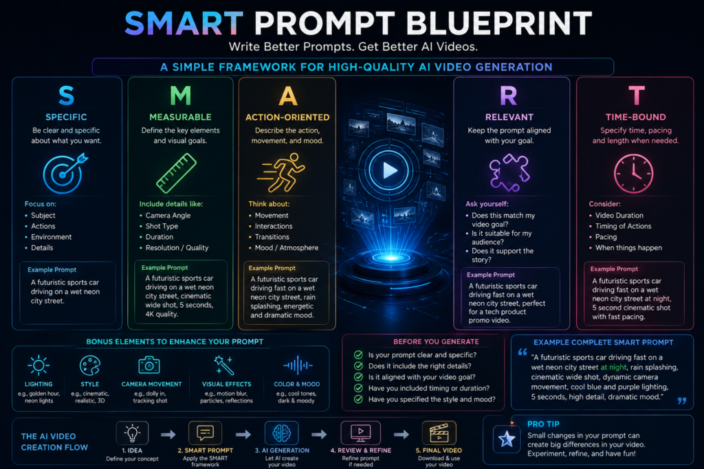 The SMART Prompt Blueprint for Better AI Videos